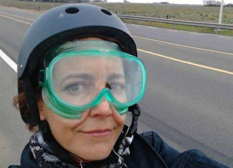 Gilda Morales comenzó el 2 de septiembre a pedalear desde Córdoba y llegará a Capital Federal.