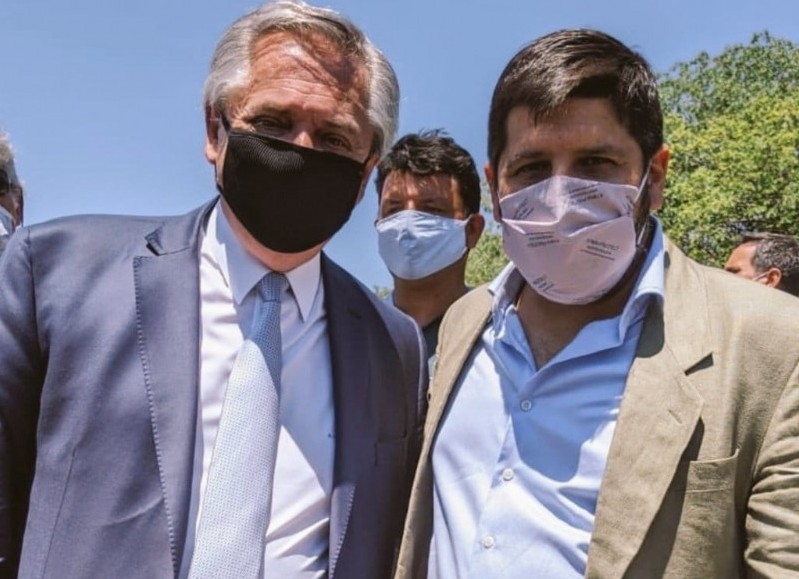 Alberto Fernández y el diputado Lisandro Bormioli (foto de archivo).