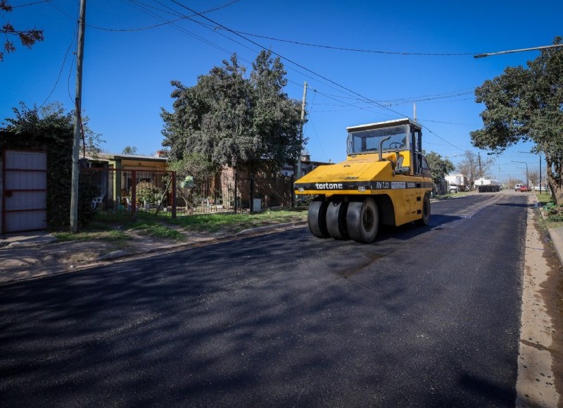 Labores en calle Avellaneda.