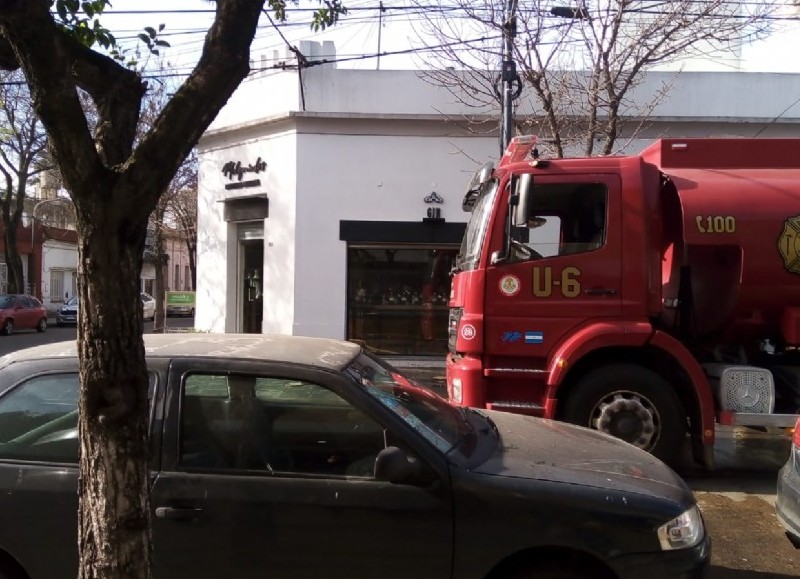 Intervención de los bomberos.