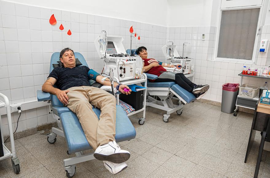 Donación de plasma.