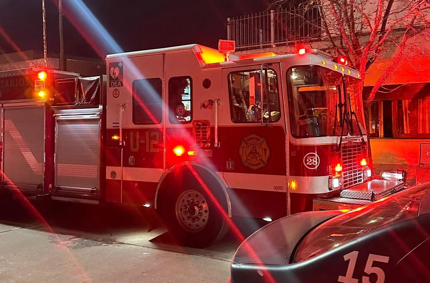 Acudieron los bomberos.