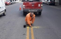 Trabajos de señalización vial