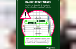 Cambios en el sentido de circulación de las calles Monteagudo y Rivadavia