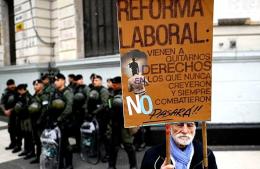 Manifestación en Pergamino contra la reforma laboral