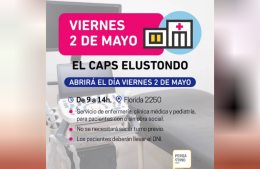 El CAPS Elustondo abrirá el 2 de mayo