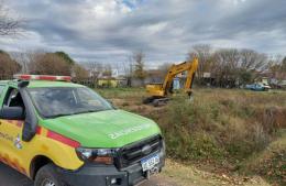 Operativo de control y mantenimiento de las compuertas del Arroyo Pergamino