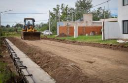 Avanza la obra de cordón cuneta en el Barrio Solares III Scalabrini