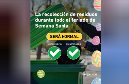 Semana Santa: la recolección de residuos funcionará con normalidad