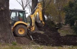 Limpieza de desagües pluviales en Barrio Otero