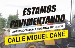 Comienza la pavimentación de la calle Miguel Cané