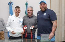 Martínez recibió a Alexis Chávez y Pablo Giménez tras su participación en los Juegos Paralímpicos Paris 2024