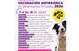 Campaña de vacunación antirrábica gratuita en veterinarias rivadas