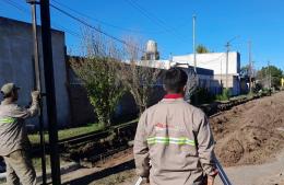 Obras de cordón cuneta en barrio Virgen de Itatí